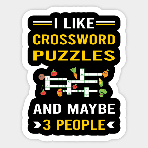 3 People Crossword Puzzles Sticker by Good Day